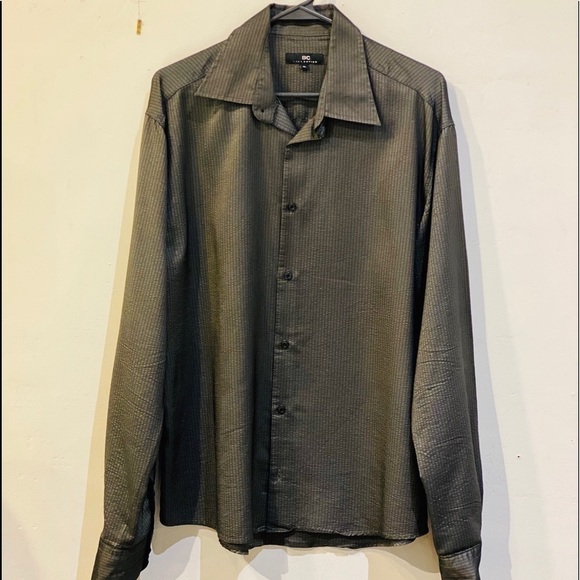 BC Collection Men’s Dark Grey Button Down SZ XL - Picture 1 of 4